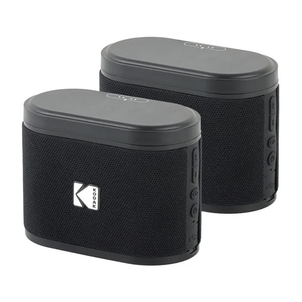 Kodak SoundBrix 2-pack / kannettavat Bluetooth-kaiuttimet / langattomat kaiuttimet / musta