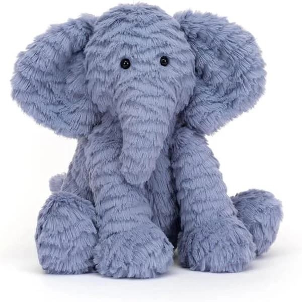 Jellycat Fuddlewuddle Elefant Gosedjur, Medium 23 cm - Elefant Plyschleksak - Klassisk Barngåva