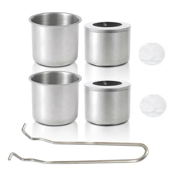 Ethanol Burner Set Stainless Steel Bioethanol Burner Chamber Fire Bowls with Accessories for Patios Decks and Backyards (FMY) Multicolor