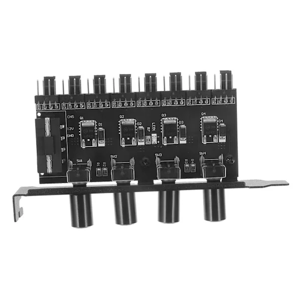PC Fan Hub Controller with Speed Control Knob Multi Fan Accessory