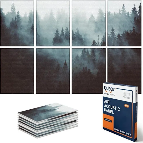 8-pack Art Acoustic Panels 30x40 cm – Self-Adhesive Sound Absorbing Wall Panels for Studio, Home and Office