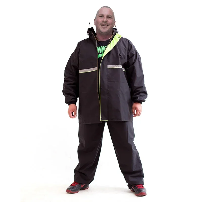 AliExpress - Plus Größe Regen Mantel Männer Schwarz Undurchlässig Regen Jacke Anzug Reiten Erwachsene Regen Poncho Große Größe Regenmantel Einzel 