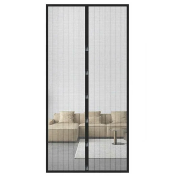 Magnetic Mosquito Net for Door - Mosquito Net Door with Magnet 210x100cm Black black