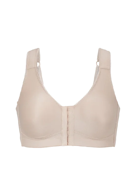 Swegmark Clean Curves Framknäppt Bh Utan Bygel, Coolmax Dam Beige 90c