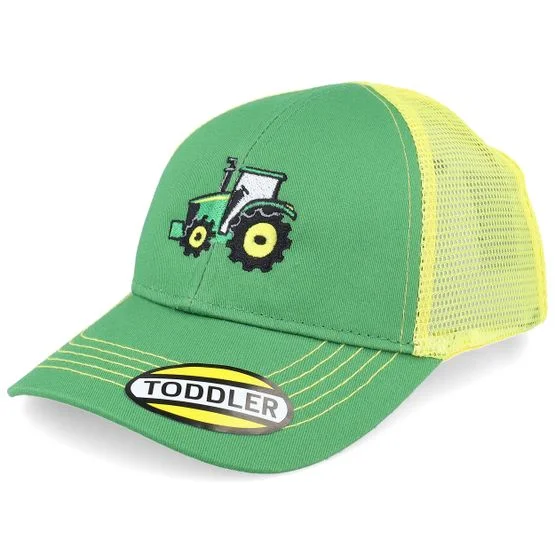 John Deere - Kids Mesh Back Tractor Green/Yellow Trucker Trucker Green Cap - @ Hatstore