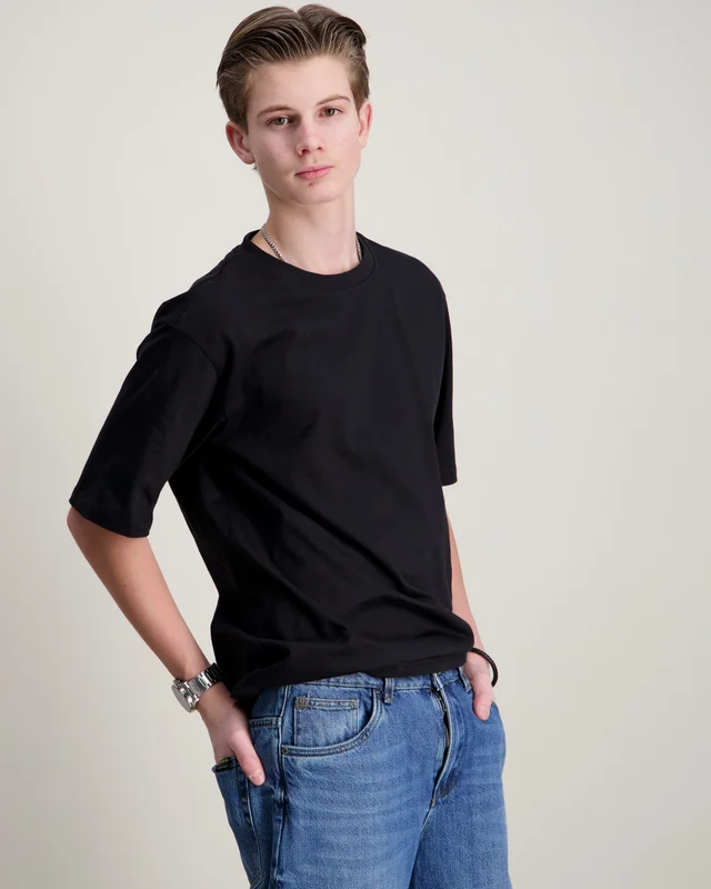 ONLY & SONS JUNIOR OSJFRED LIFE RLX SS TEE Sort T-shirts Dreng - Kids Brand Store