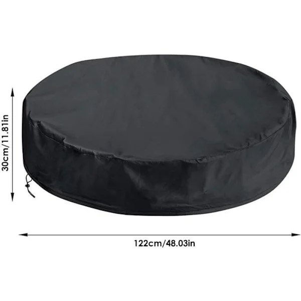 Beskyttelsescover til hundepool - Rund - Foldbar - UV-bestandig - 122 x 30 cm