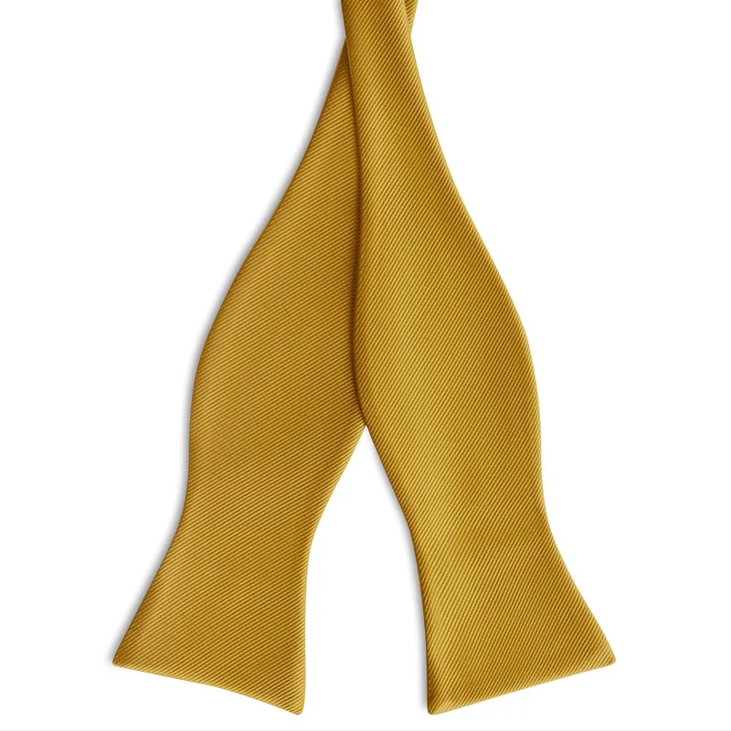 Golden Brown Self-Tie Grosgrain Bow Tie for Men - Self-tie bow ties