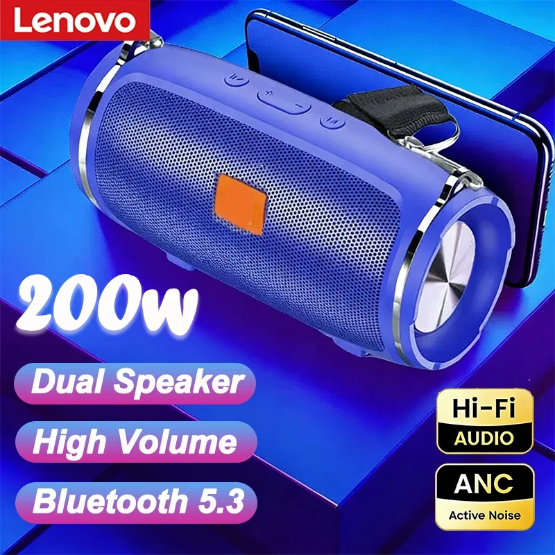 AliExpress - Lenovo TF USB Bluetooth Wireless-Lautsprecher, tragbarer Dual-Lautsprecher, Stereo, Outdoor-Wiedergabe, FM-Sprachübertragung, Subwoofer-