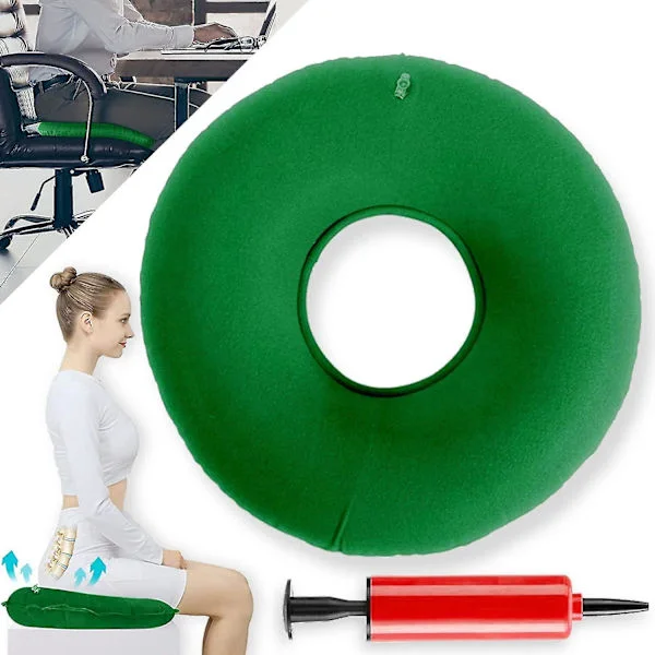Hemorroide Sittepute Oppblåsbar, Oppblåsbar Sittepute Ortopedisk, Donut Sittepute Ortopedisk, Oppblåsbar Pute Myk Sittering Med Pumpe, Sittering