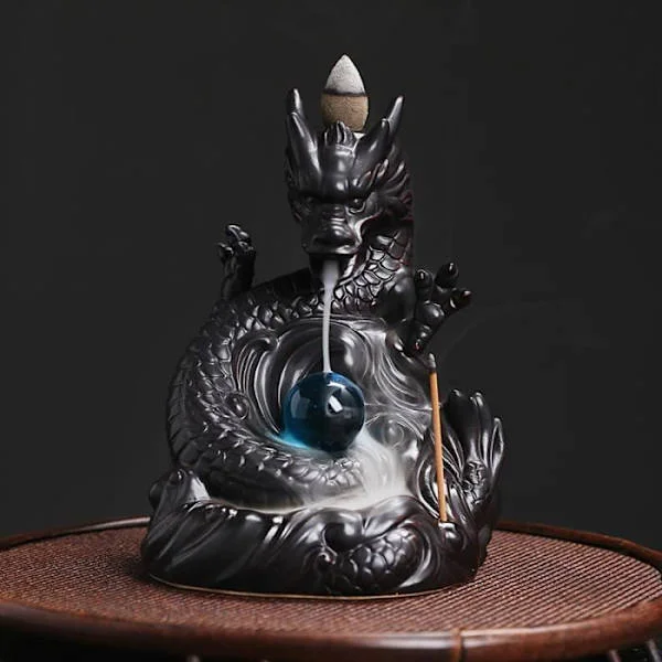 Ceramic Backflow Incense Burner - Beauty Statue Incense Holder - Suitable for Office, Yoga Studio