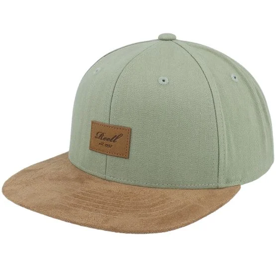 Reell - Grün snapback Cap - "Suede Cap Seagrass Herringbone " @ Hatstore