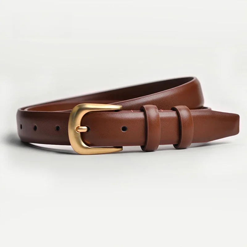 AliExpress - FJBelt-Ceinture de taille pour femme, designer de luxe, marque de mode, jeans, broche, noir, marron, ZX015