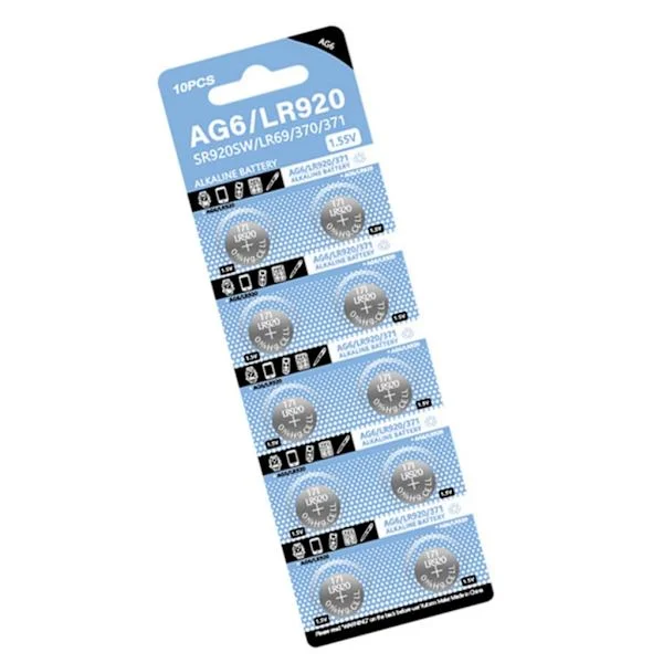 10 stk. Klokkebatteri AG6 Batteri SR920SW SR69 Klokkebatteri LR921 Knappcelle