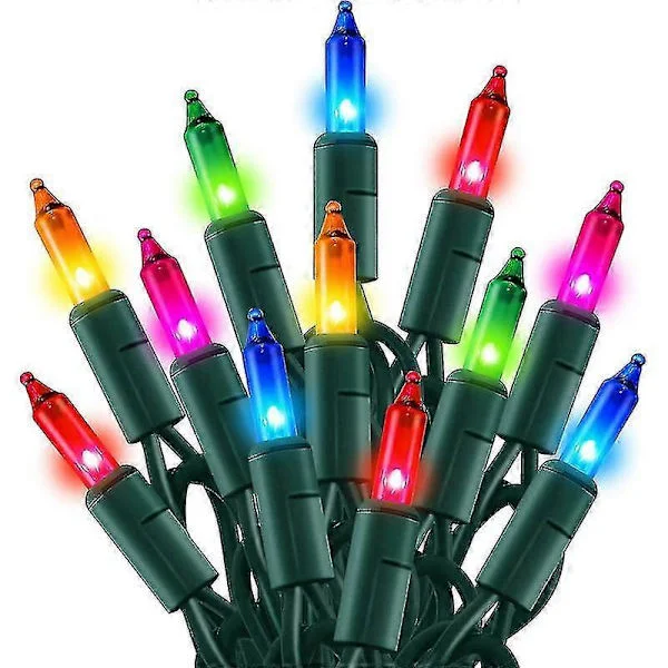 Jule Mini Lyskæde, 50 LED Lysende Fe-lys Med UL-certificering