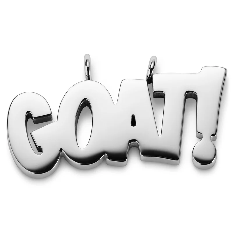 Jaygee | Colgante Goat de acero inoxidable plateado para hombres - Colgantes para collar