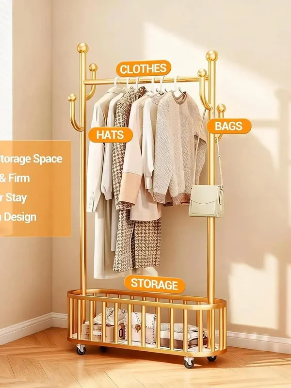AliExpress - Mobiler Kleiderbügel, bodenstehend, für Schlafzimmer, einfacher Kleiderbügel, Kleiderständer, Metallgarderobe, Kleiderbügel, Aufbewahrung