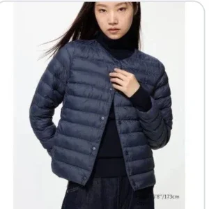 Mörkblå uniqlo jacka