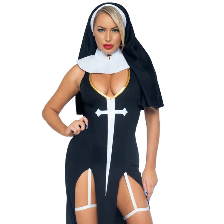 Syndig Nonne Kostyme XL