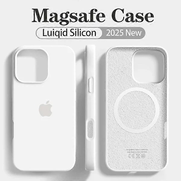 Original Magsafe Flytende Silikon Mykt Deksel til Apple iPhone 16 15 14 12 13 Pro Max Trådløs Lading Med Logo 16 Magnetisk Deksel