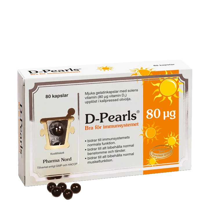 Pharma Nord D-Pearls 80 μg (3200 IE) 80 kapsler
