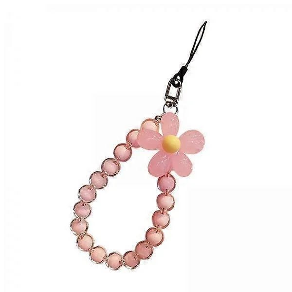 Cell Phone Charm Lanyard Cell Phone Lanyard Wrist Strap Beaded Acrylic Phone Case Accessories Mobile Chain for Women Girls