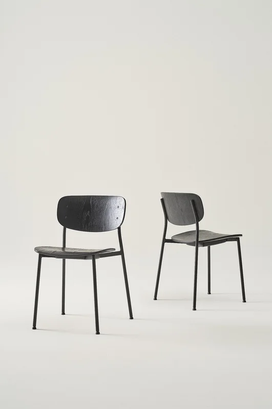Jotex - Stol 2-pack Plywood - Ekfaner - Stål Svart ek MORRELL - Köp Matstolar & köksstolar hos Jotex