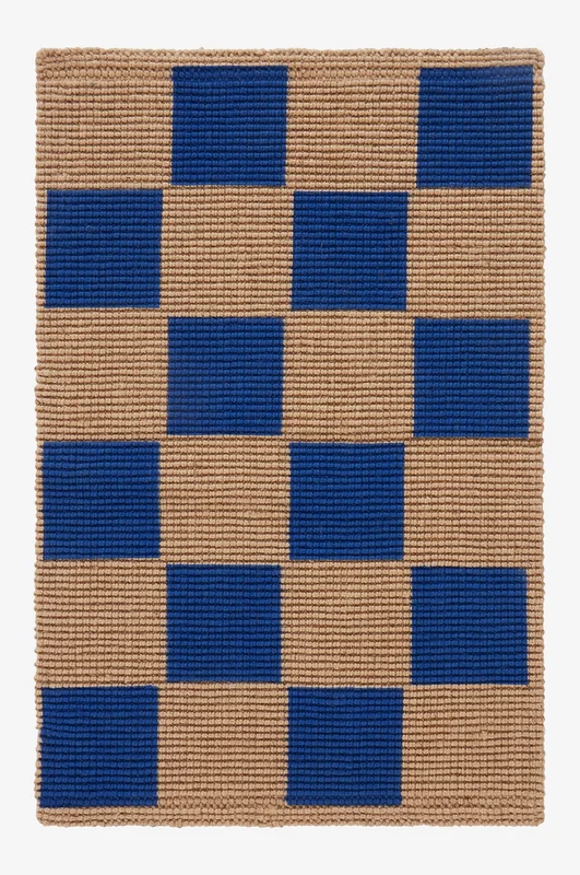 Jotex - Dørmatte 60x90 Cm Jute Blå/natur BRICKET - Kjøp Dørmatter hos Jotex
