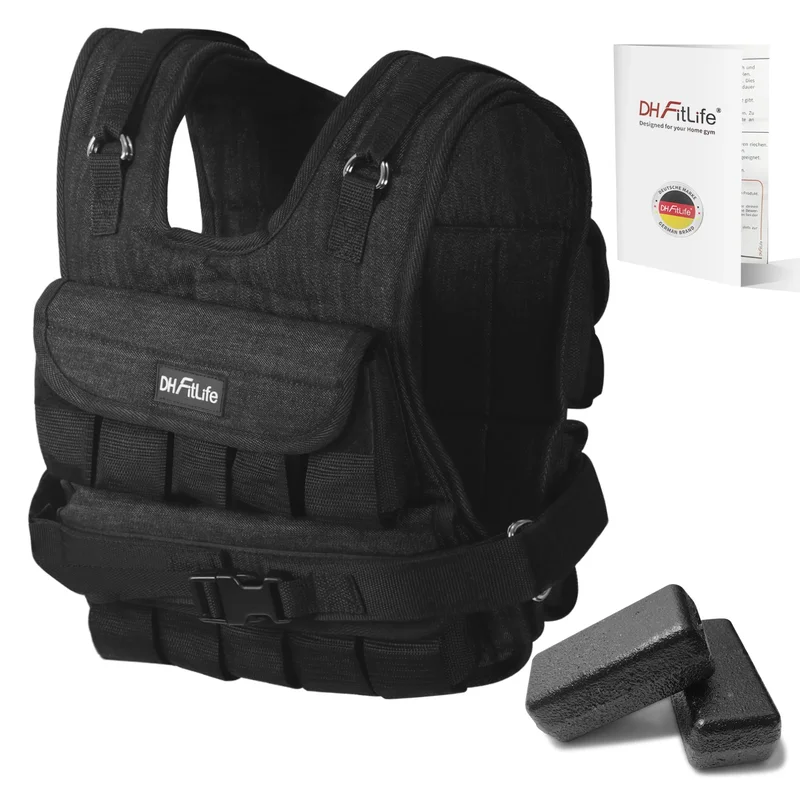 AliExpress - Verstellbare Gewichtsweste 10kg/20kg Kompakt u. Stabil zum Muskelaufbau u. Krafttraining | Weighted Vest | Laufweste Damen Herren | 