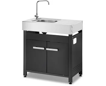Austin and Barbeque-AABQ - Side Table With Sink-Sidebord til utekjøkken med vask og oppbevaring-Barbecue-Utekjøkken og grillbord