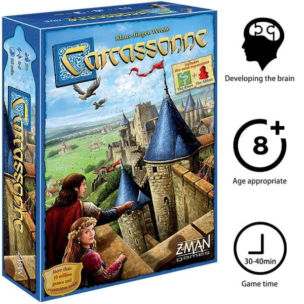 Carcassonne Brädspel Familjefest Brädspel Utöka Brädspel för 2-5 Spelare