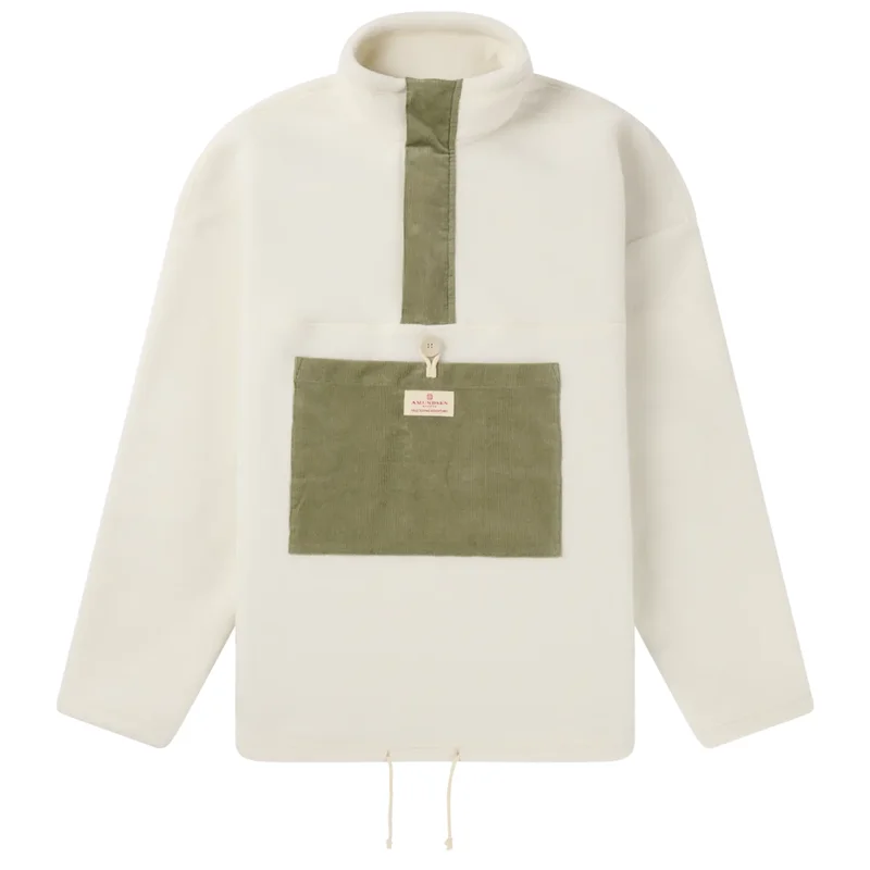 Amundsen V-Bond Cord Fleece Mens Natural/Olive Ash