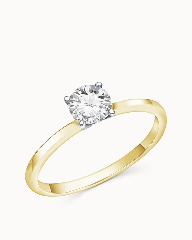 Solitaire ring Celine 18K geelgouden lab-gekweekte diamant 0.3 karaat - verlovingsringen en Trouwringen van Vanbruun
