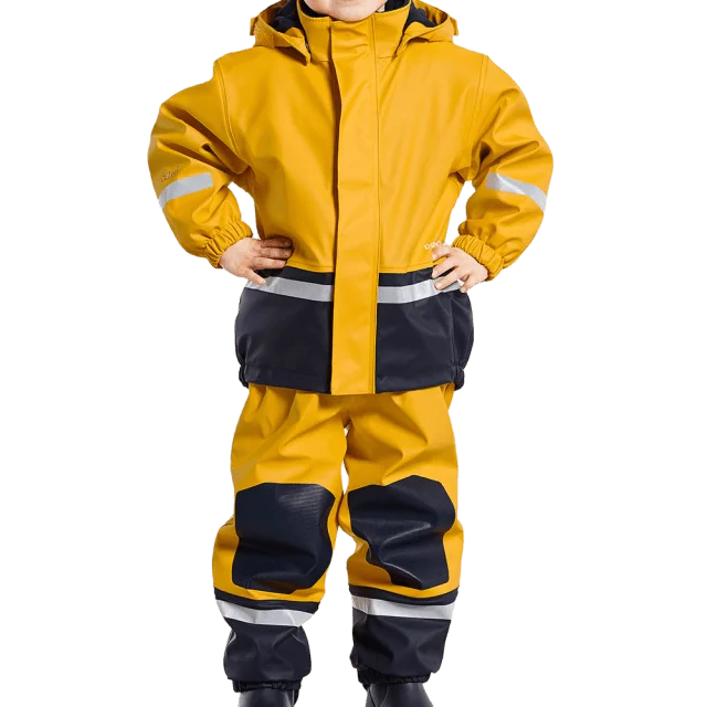 Didriksons Regnset Barn Boardman Ytterplagg Unisex Gul 100
