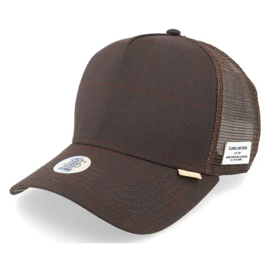 Djinns - Brun trucker Keps - Glencheck Brown Trucker @ Hatstore