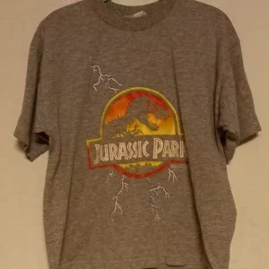 Grå Jurassic Park barn t-shirt