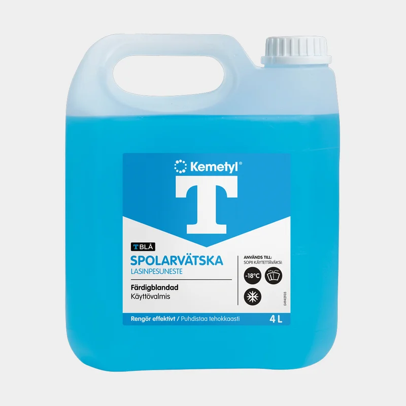 Spolarvätska Kemetyl T-Blå -18°C, färdigblandad, 4 liter