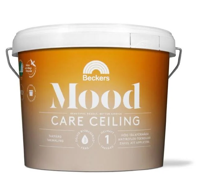 Beckers Takfärg, Mood Care Ceiling helmatt, 0.9L, Vit, Färg & tapeter