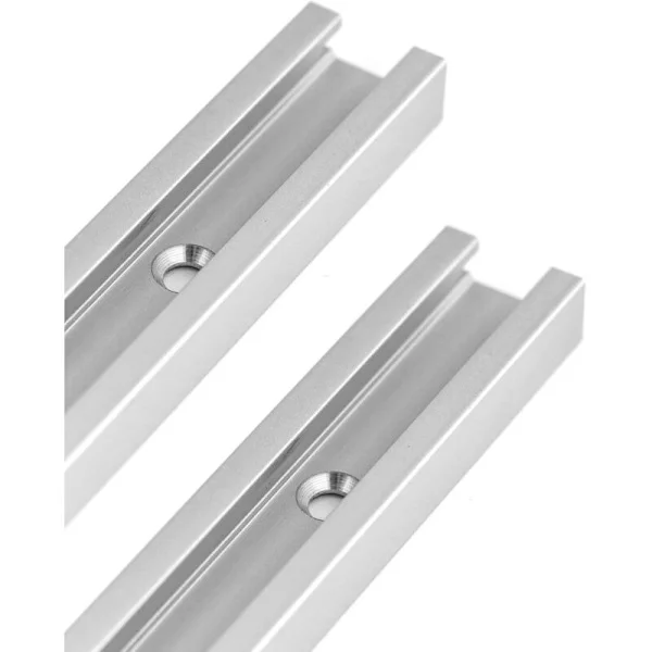 300mm T-spår Aluminium T-spår Geringsspår för Bordsåg, Fräs och Träbearbetningsverktyg 19x10mm 2-pack