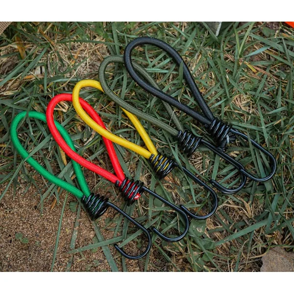 20 stycken Bungee Spännare med Krokar Tält Spännare Krok Camping Tält Krok Gummi Spännare Rem kompatibel Camping Presenningar Markiser Tält 15cm