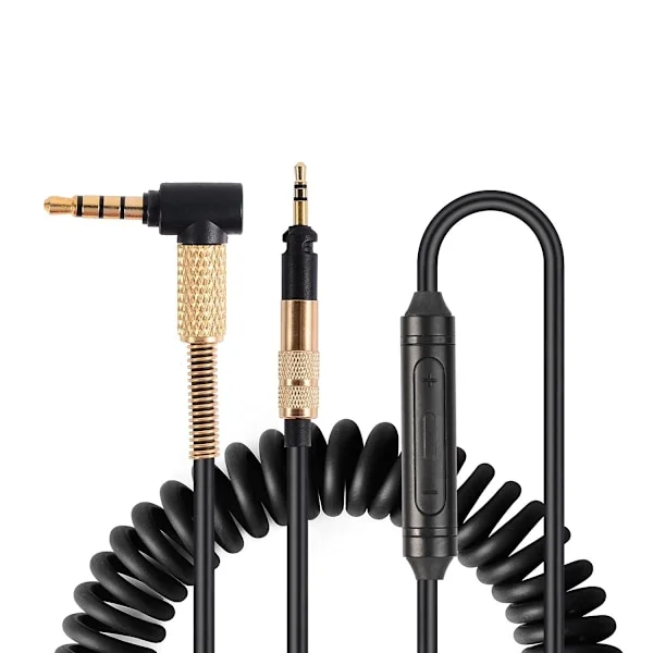 Oppgradert fleksibel lydkabel erstatning for Sennheiser hodetelefoner HD598 HD558 HD518 HD579 HD599 HD569, headsetkabel med mikrofon og volumkontroll,