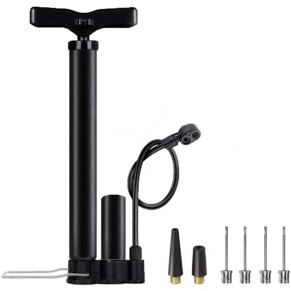 Högtrycksgolvpump för cykel, cykelpump, cykelpump, golvpump 160PSI med Presta & Schrader-ventiler, cykelpump med bollpump[CO]
