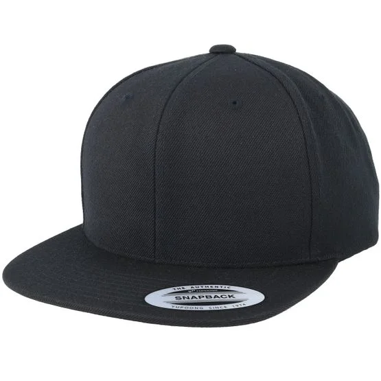 Yupoong - Negro snapback Gorra - Black/Black Snapback @ Hatstore