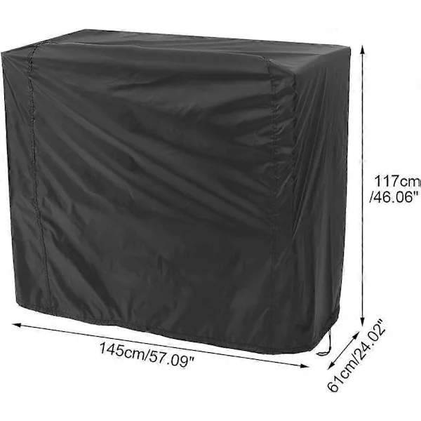Grillovertræk Sort, Grill Cover Anti-UV / Vandtæt / Fugtbestandig UV-beskyttelse Støv Wat