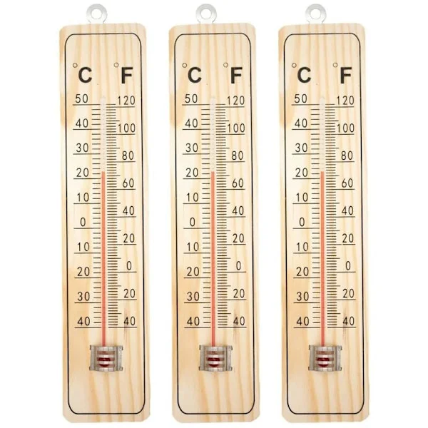 4x Termometer Inomhus Termometer Utomhus Termometer Trädgård Analog Inomhus Utomhus Trä