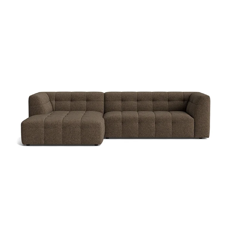 Palermo chaiselong sofa, venstrevendt - Modesto Brun - 300x180x73cm - Slidstærk flyder sofa med Puente stof og høj komfort til hyggeaftener