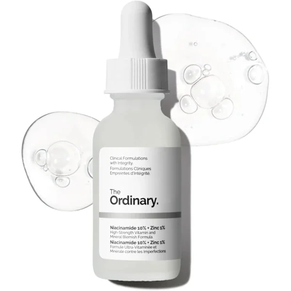 The Ordinary Niacinamide 10% + Zinc 1% kirkastava seerumi, vähentää epätäydellisyyksiä, 30ml