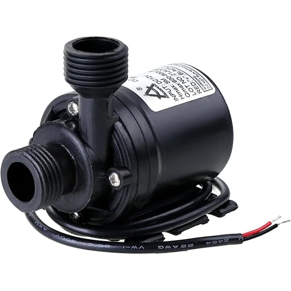 Cirkulationspumpe DC 12V 800L/H 5M Vandcirkulationssystem Sort 1 stk.Pa