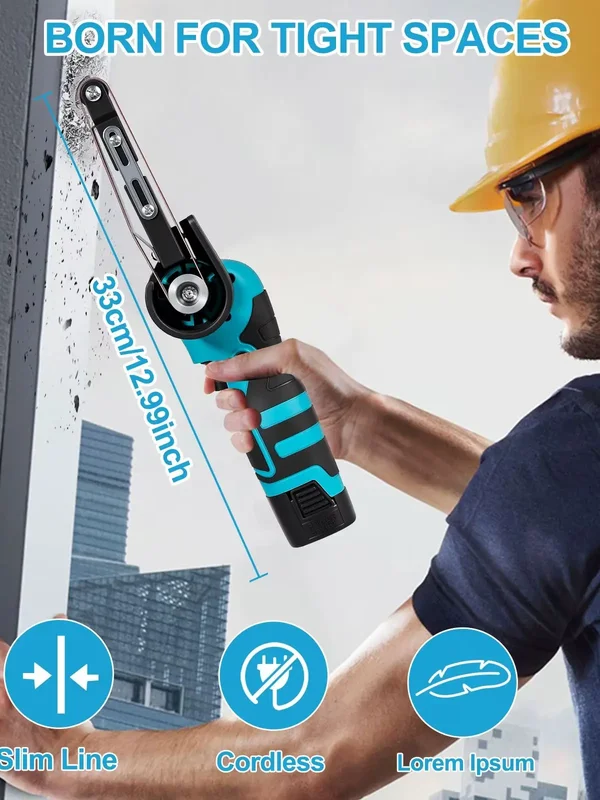 AliExpress - 300 W 10000 rpm Elektrische Mini Band Sander Sand Winkel Grinder Werkzeug Cordless Band Sander Polierer Power Tool Für 16,8 V Batterie