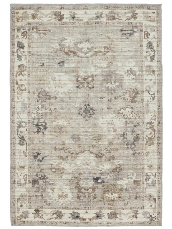 Vintage Floreale Lavable Olina Oriental Tappeto - Beige 200X300 In Stile Classico